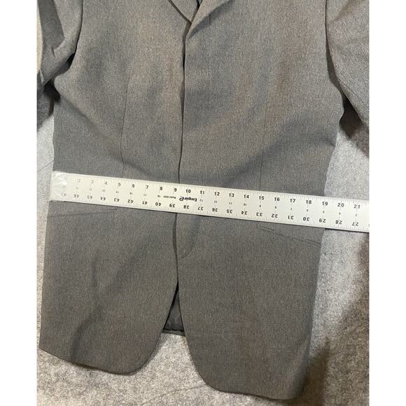 Emporio Armani Suit Jacket Mens 52 Gray Fitted Sports Jacket Wool Blend Stretch - Picture 10 of 11